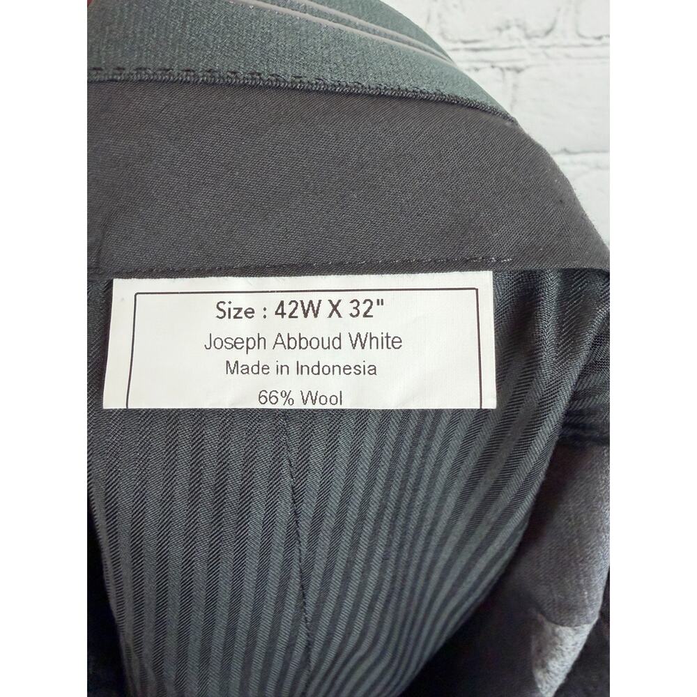 JOSEPH ABBOUD gray wool blend comfort mens career dress pants 42W-32" NWT - Picture 9 of 10